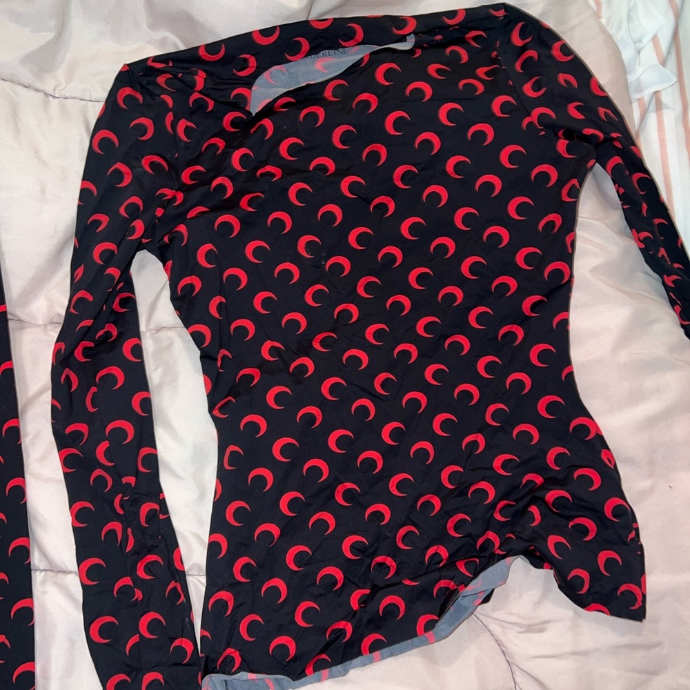100% Authentic Marine Serre Black and red Long sleeve shirt only worn once